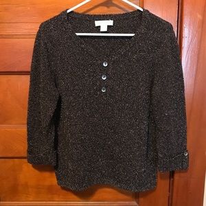 Christopher & Banks brown marled sweater